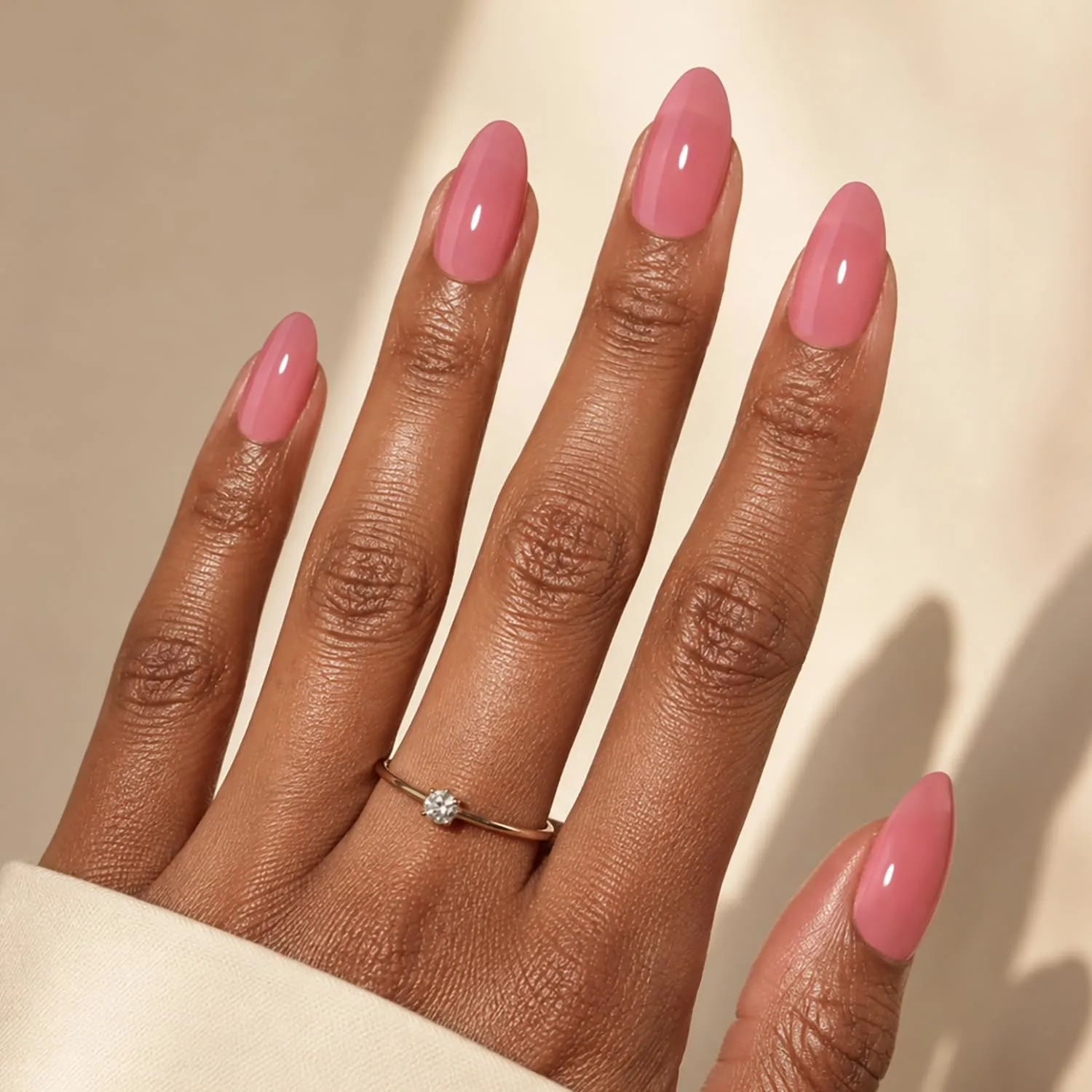Pink Press On Nails Almond - Peach Pink Fake Nails Press ons