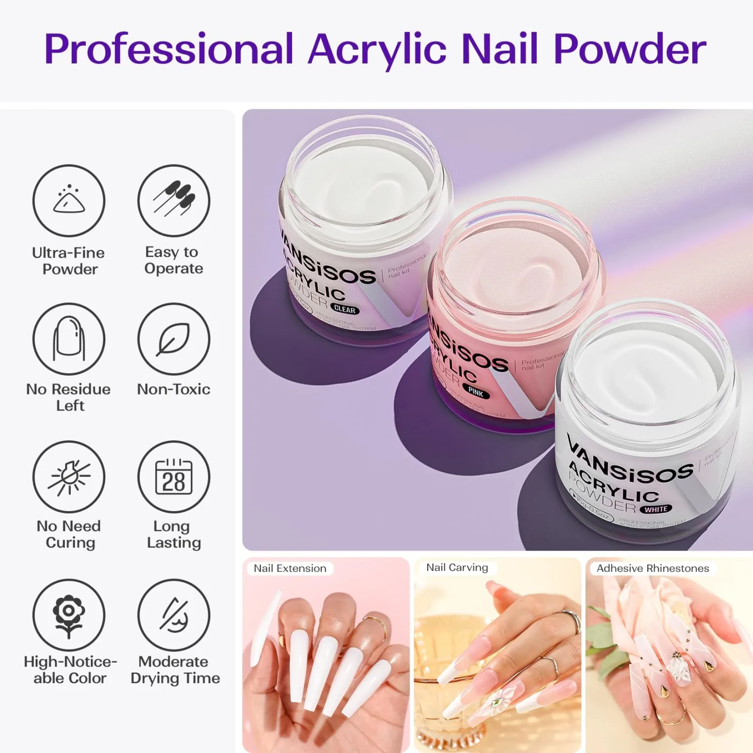 Acrylic Nail Kit for Beginners with Everything: Complete Acrylic Nail Kit with Drill and Acrylic Powder and Liquid Set Decoration Supplies DIY Home