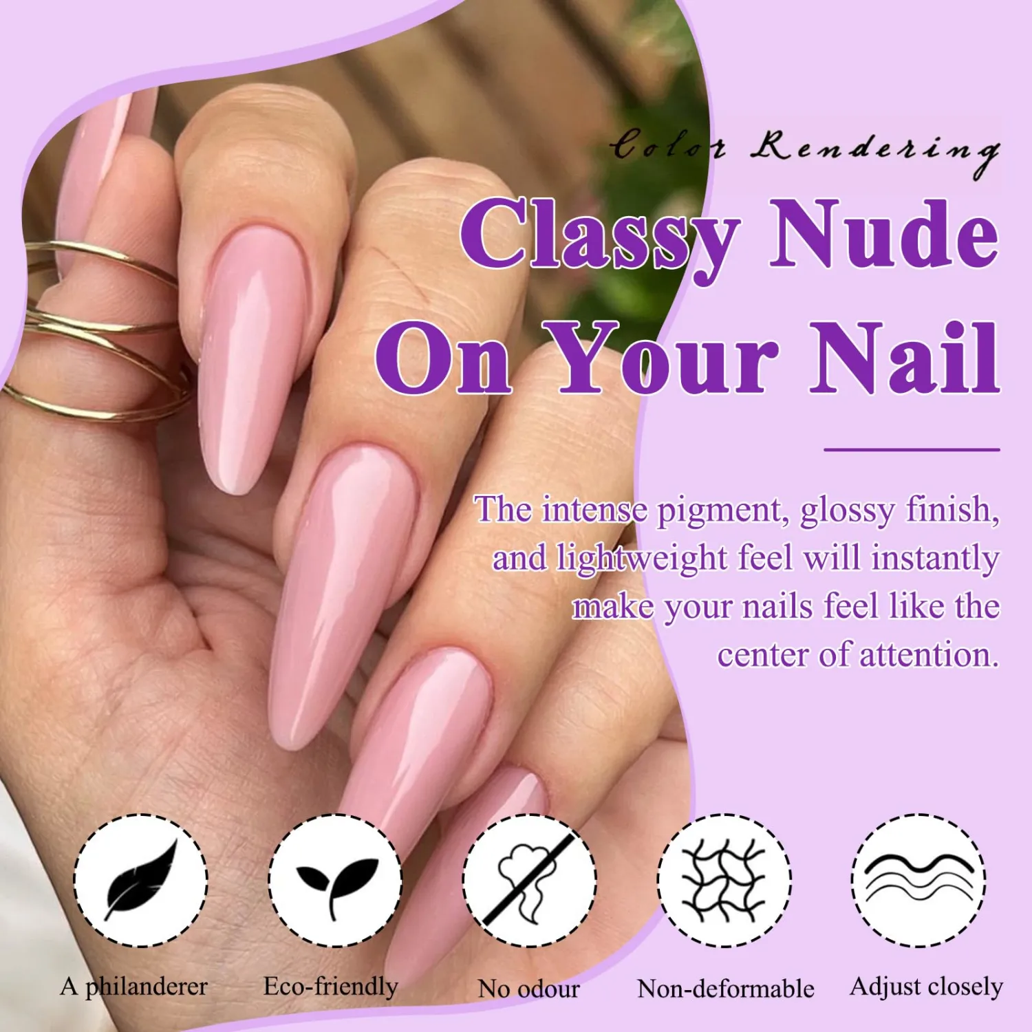 576pc Stiletto Press on Nails Long Fake Nails with Glue Tabs