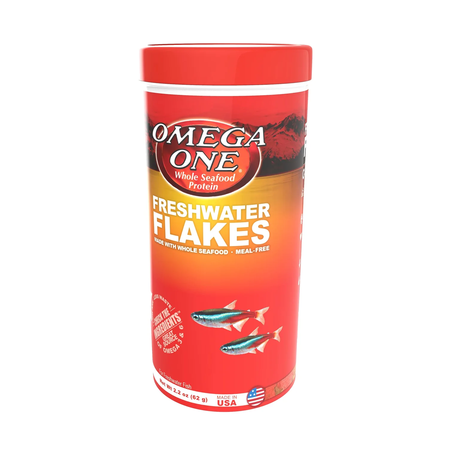 Omega One Freshwater Flakes, 2.2 oz