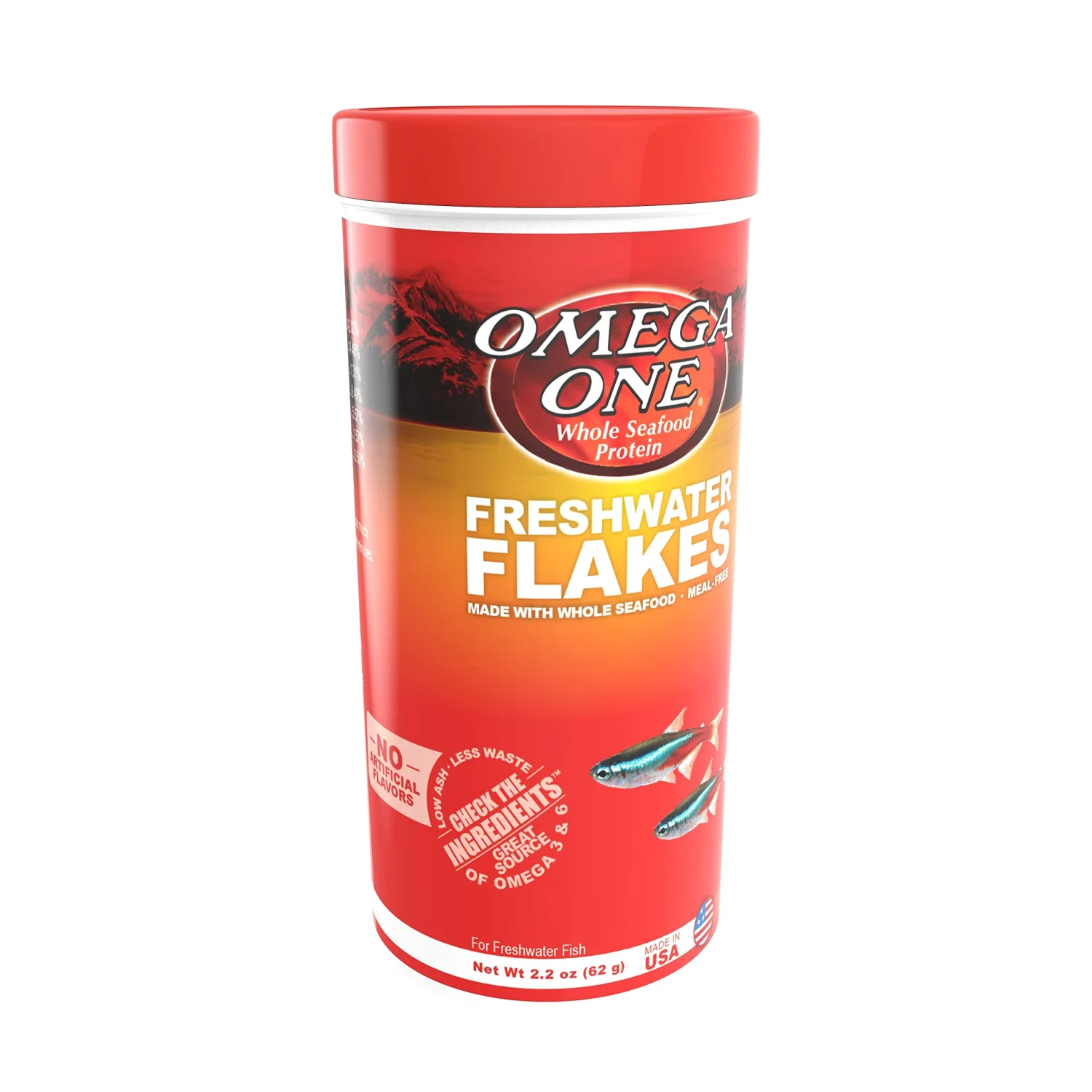 Omega One Freshwater Flakes, 2.2 oz