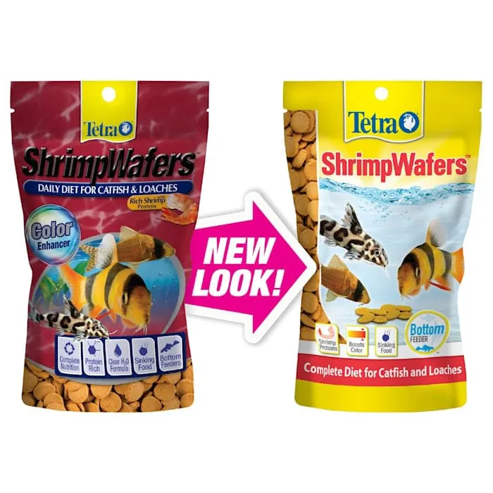 Tetra ShrimpWafers Fish Food For Catfish & Loaches, 3 oz