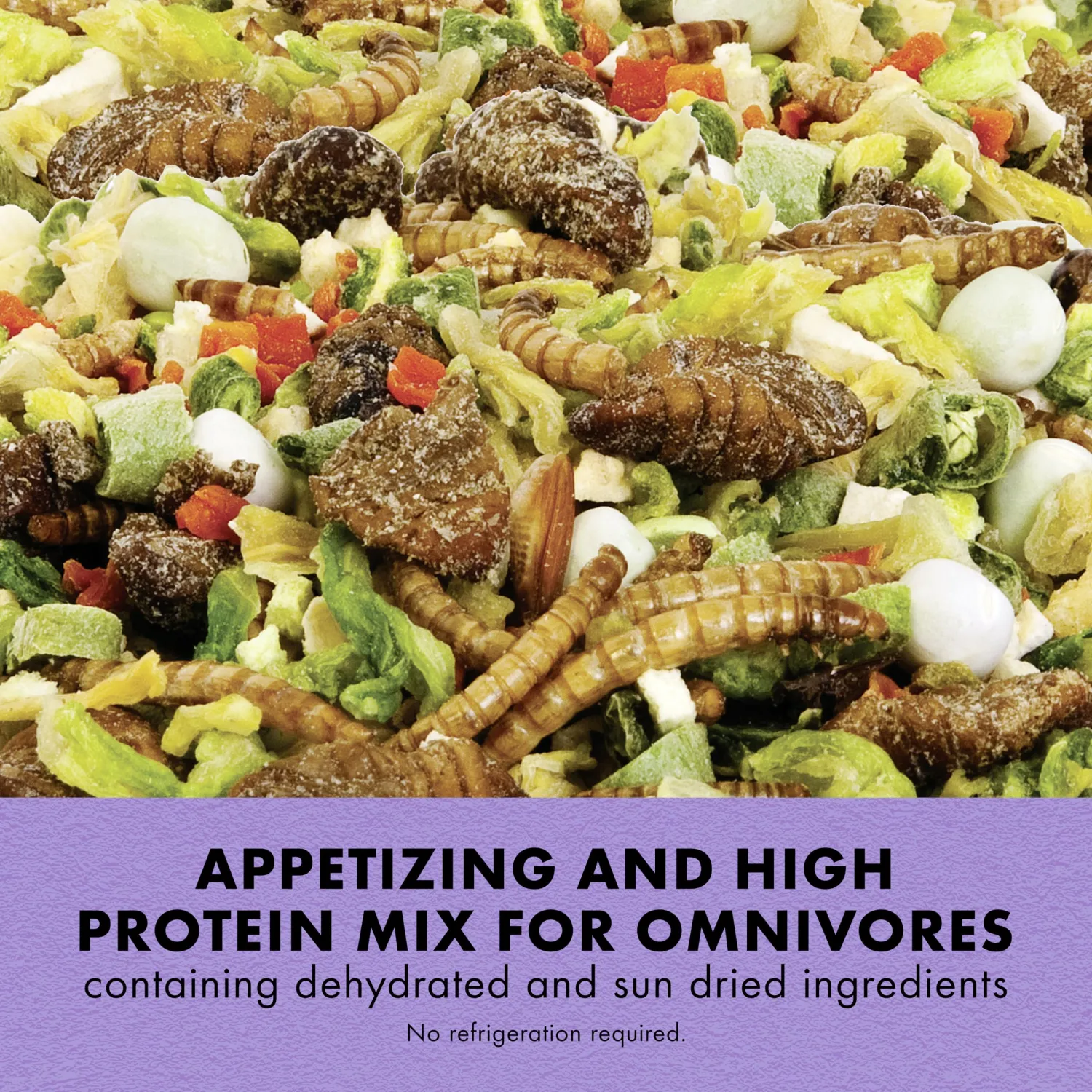 Zilla Reptile Munchies Omnivore Mix, Dehydrated Vegetables, 4 Oz