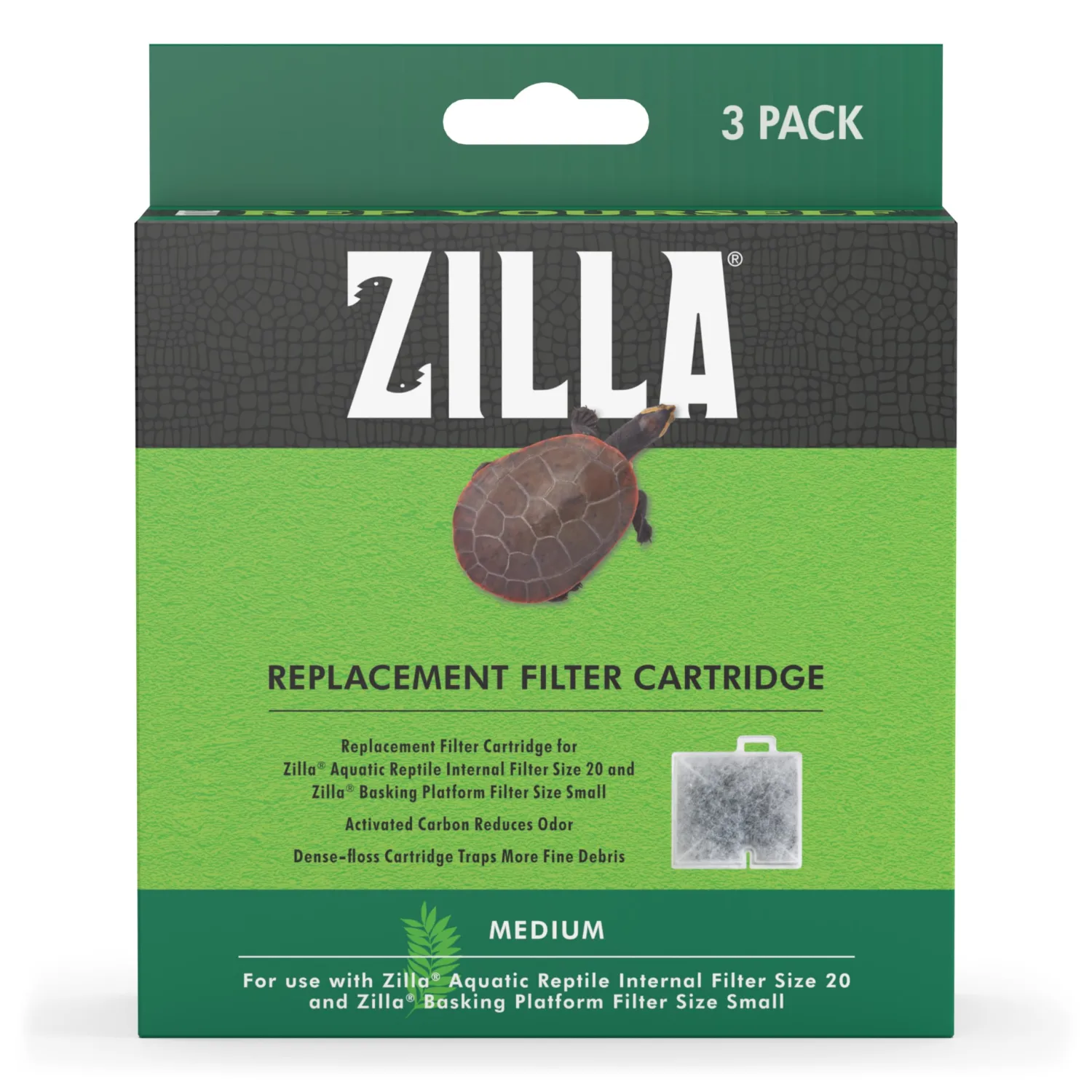 Zilla Replacement Filter Cartridges Medium, 3 Pack