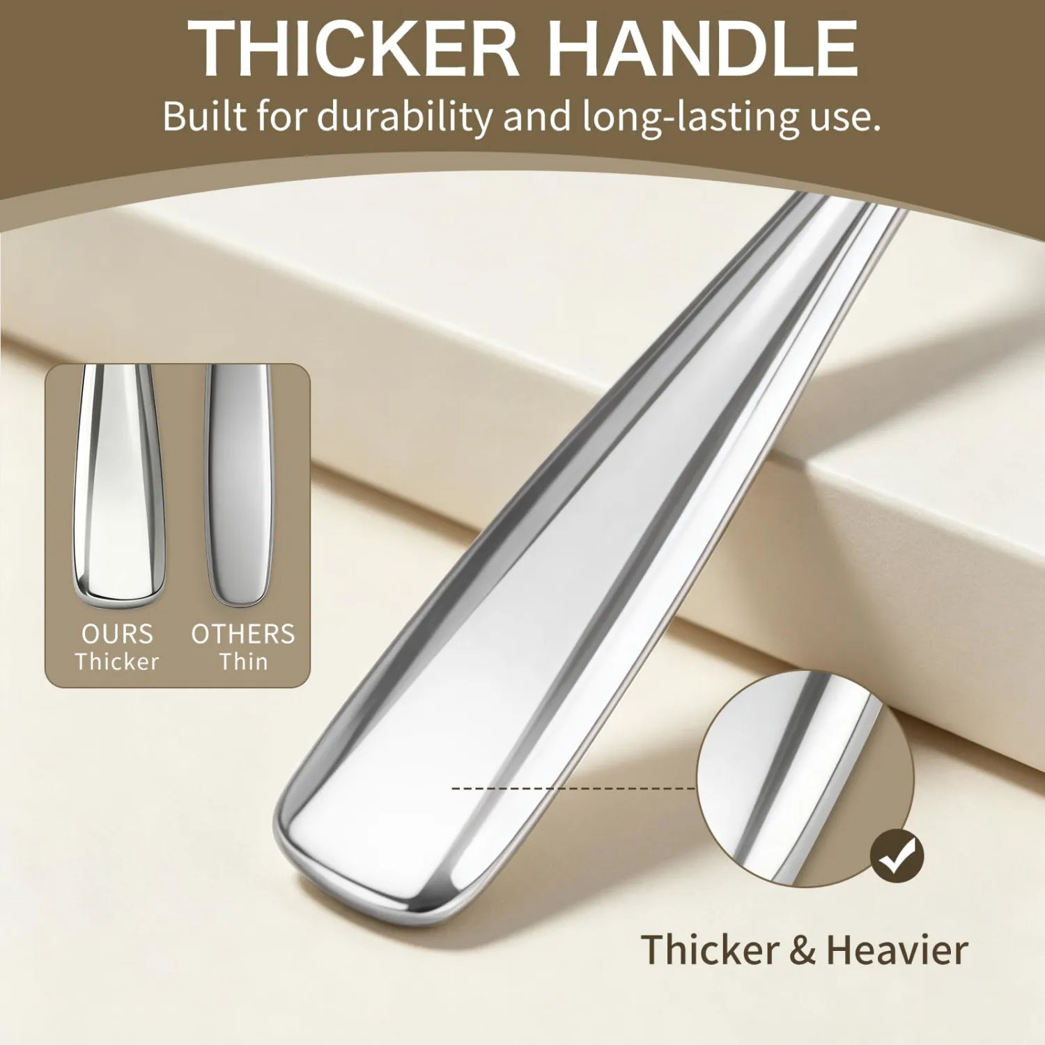 𝟒𝟎% 𝐎𝐅𝐅 20 Piece Silverware Set - Stainless Steel Silverware Set Service for 4 People, Mirror Polished Flatware Set for Daily Use in Home kitchens and Restaurants, Dishwasher Safe