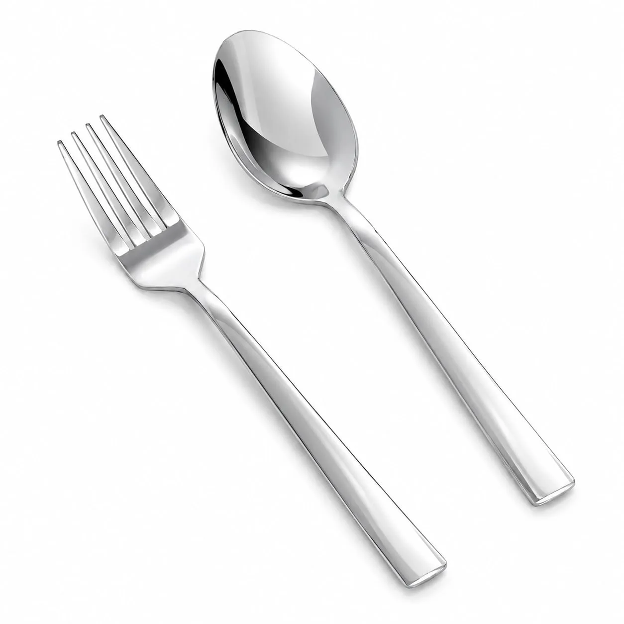 SANTUO 12-Piece Teaspoon and Salad Fork Set, Stainless Steel Dessert Flatware Set with 6 Teaspoons and 6 Salad Forks, Dishwasher Safe Small Silverware
