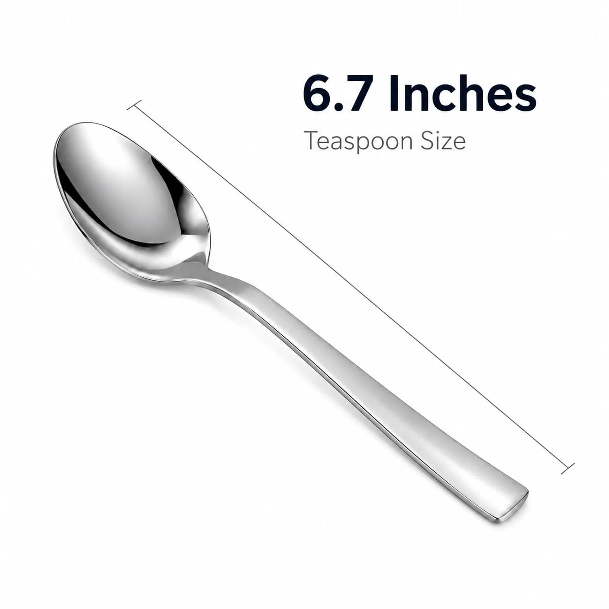 SANTUO 12-Piece Teaspoon Set, Stainless Steel Small Spoons, Mirror Polished Dishwasher Safe Tea Spoons for Coffee, Tea, Dessert, Ice Cream and Yogurt
