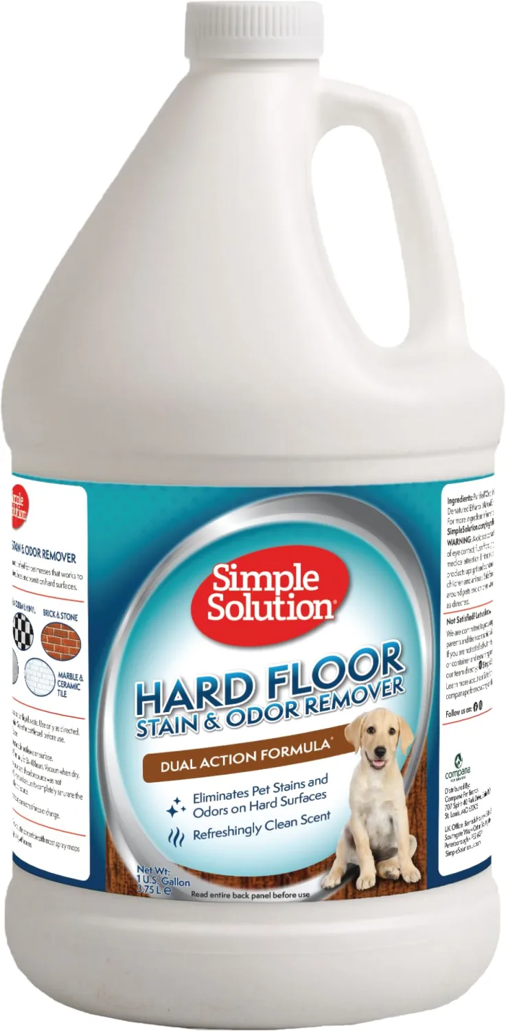Simple Solution Hard Floor Stain & Odor Remover, Pet Stain Cleaner, Gallon