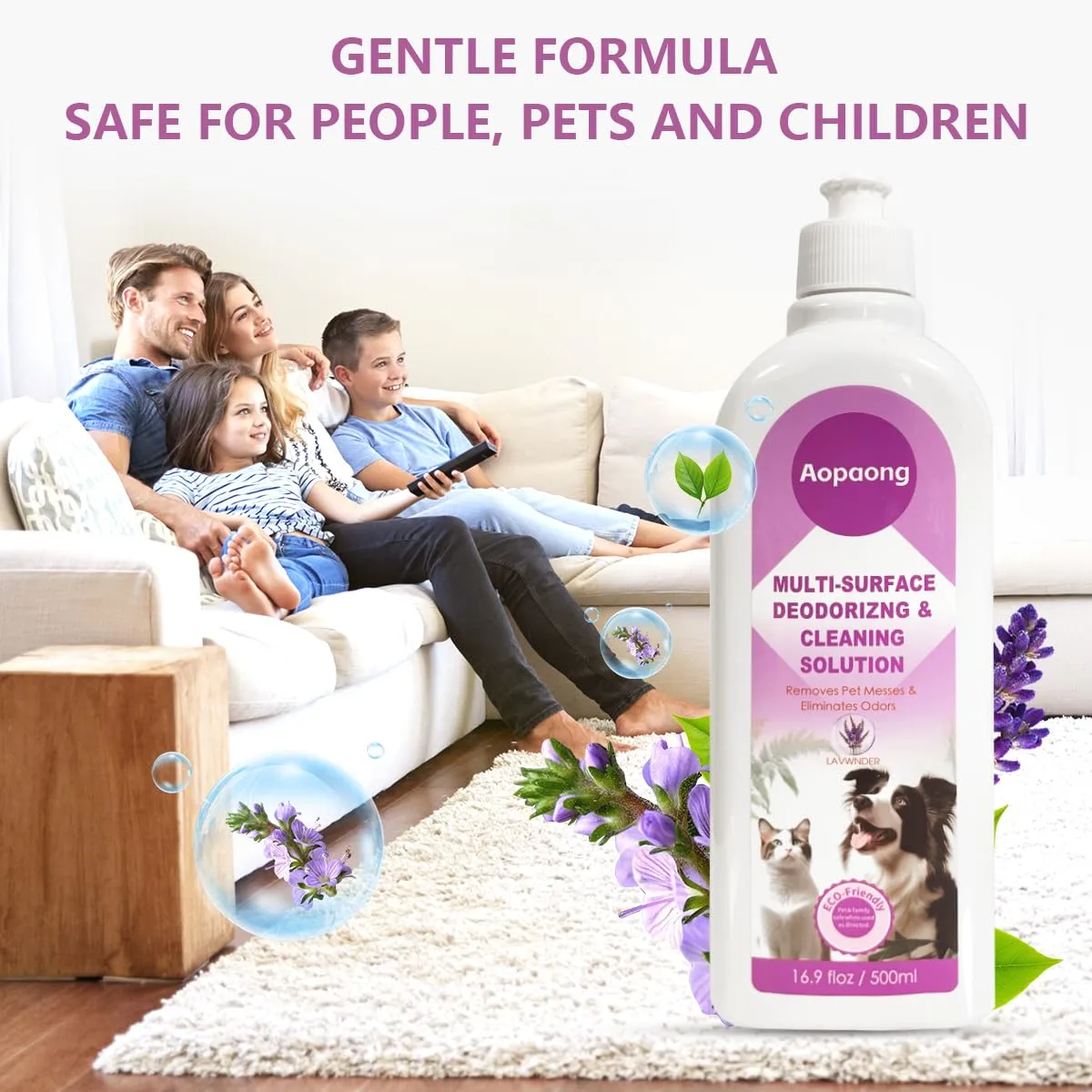 Floor Cleaning Solution for Robot Vacuum & Mop, Lavender