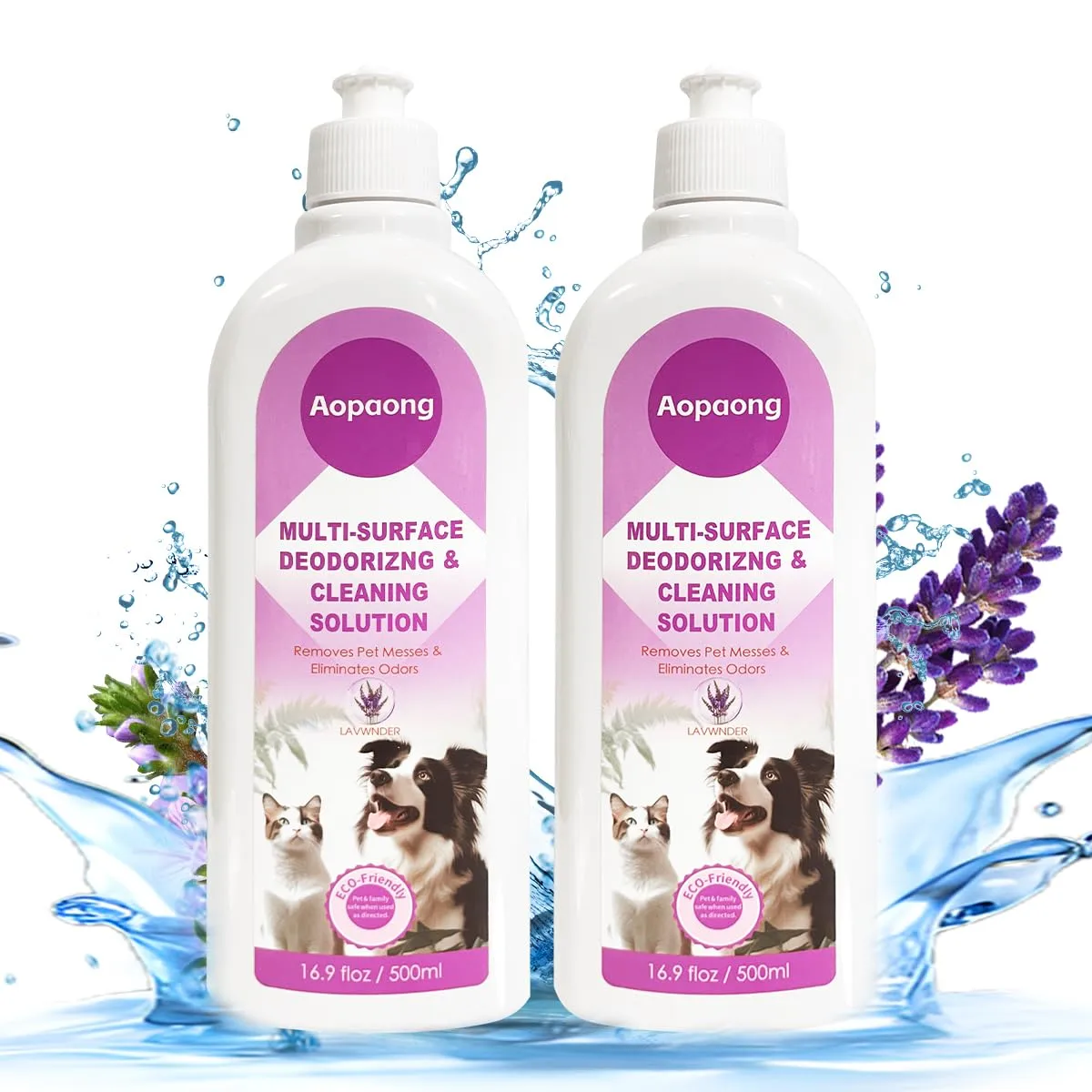 Robot Vacuum Floor Cleaning Solution, Lavender Scent, 2-Pack