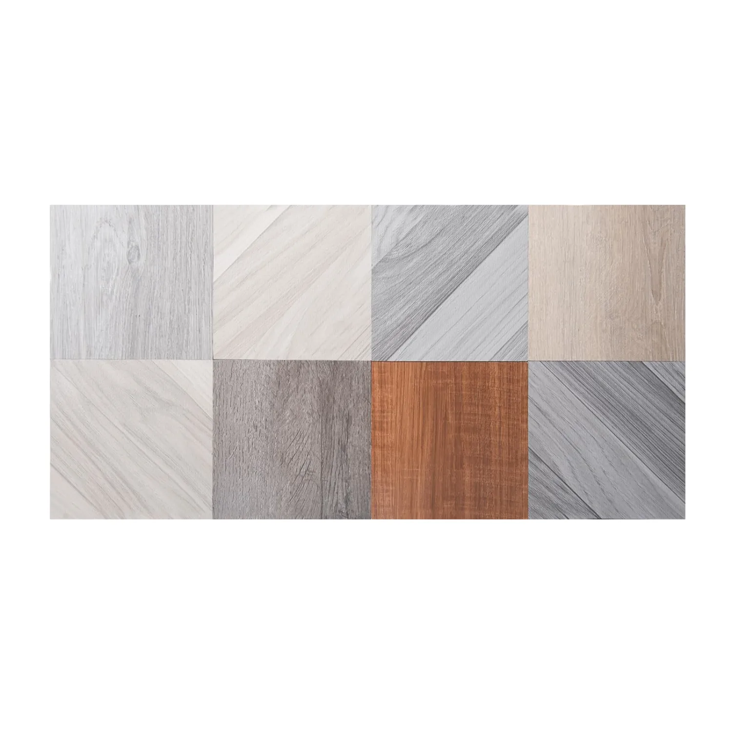 Art3d 8-Pack Interlocking Vinyl Floor Planks, 6 x 6 Inch, Multicolor