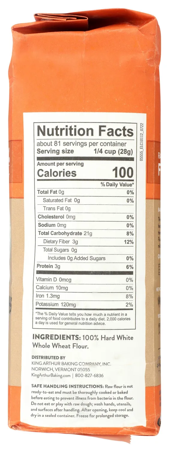 King�Arthur, Flour Whole Wheat White, 80 Ounce