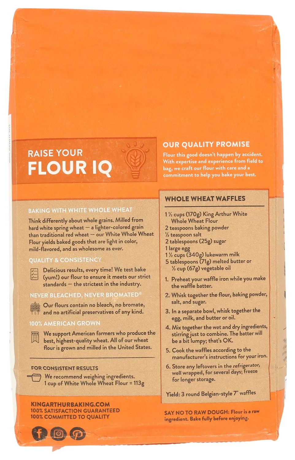 King�Arthur, Flour Whole Wheat White, 80 Ounce