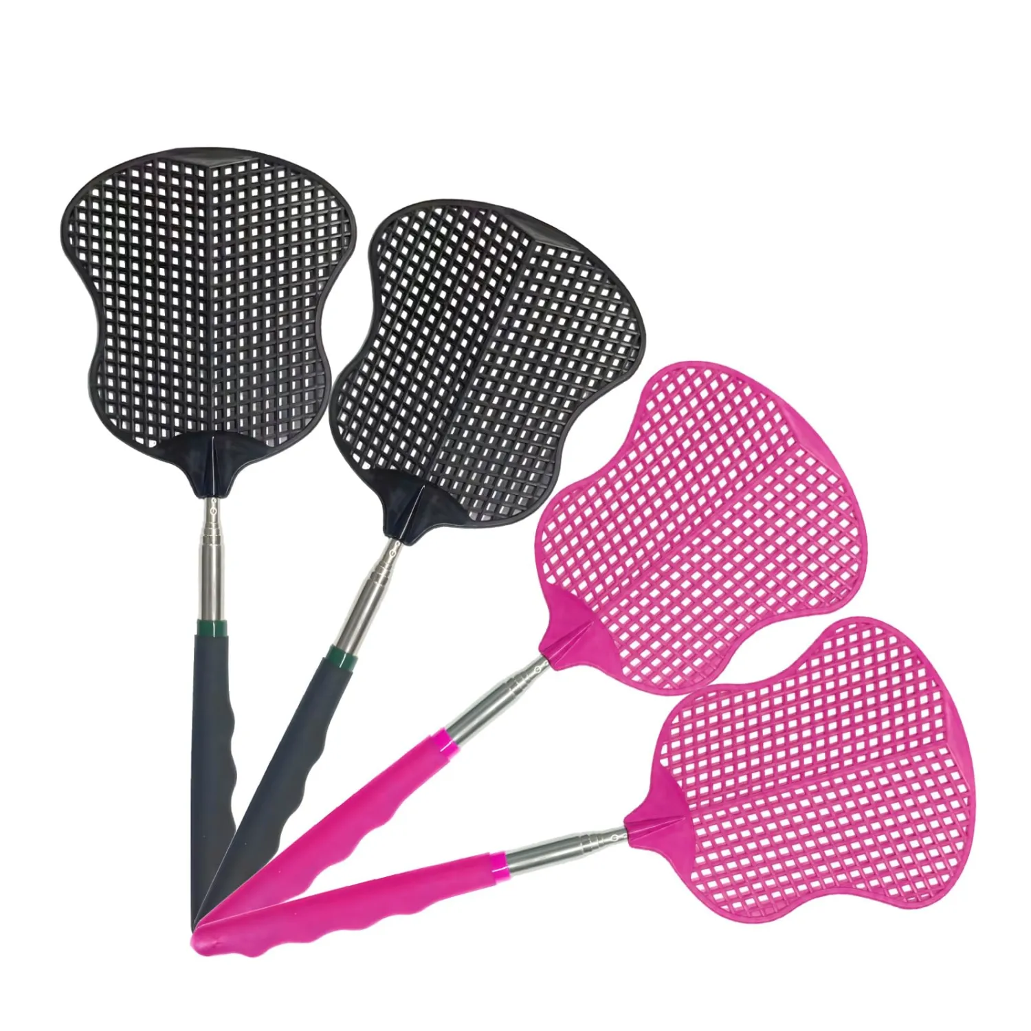 MYSTICHOME Fly Swatter 4 Pack Black&Hot Pink
