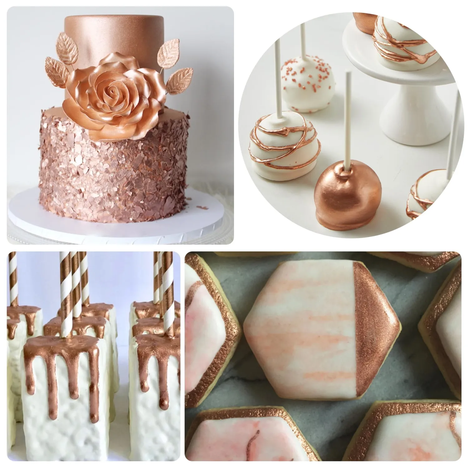 Edible Glitter Paint - 2 fl.oz Metallic Edible Cake Paint Food Grade