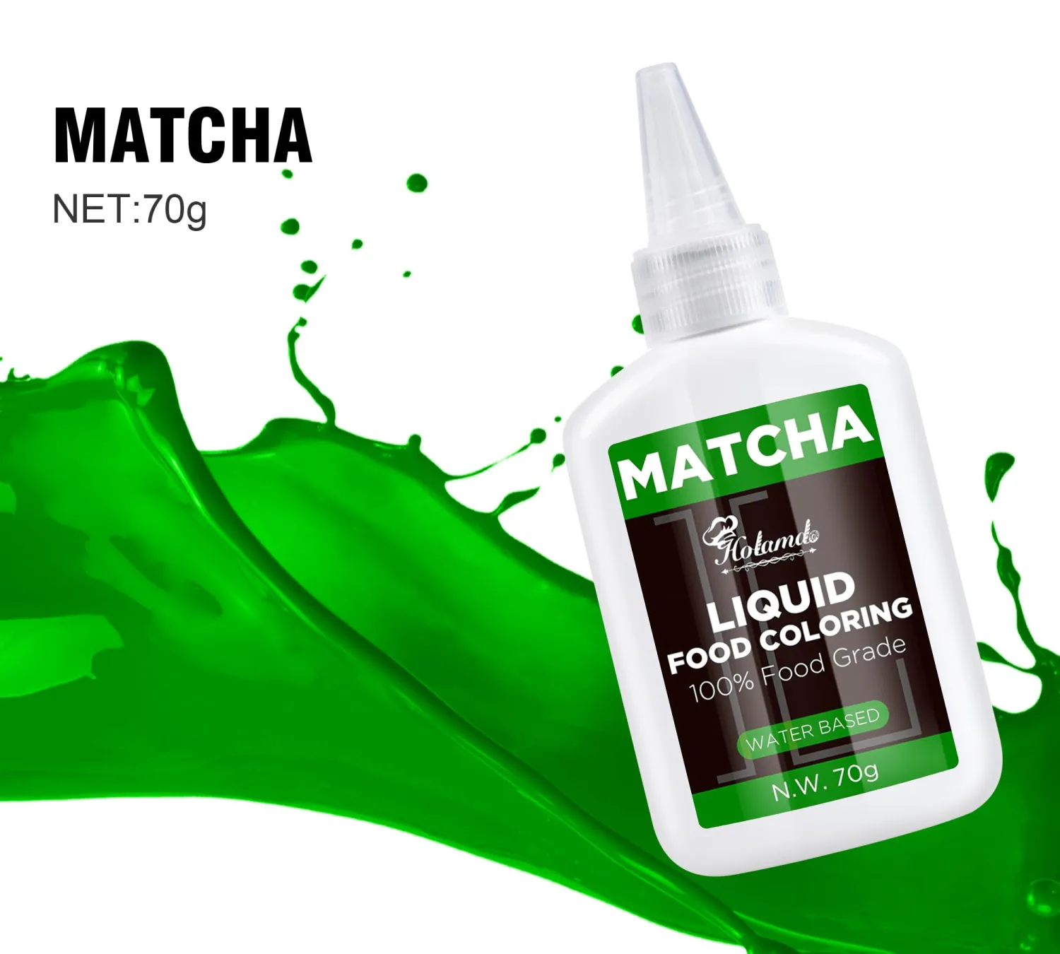 Green Food Coloring Liquid Set,70mlx3 Bottles Food Grade Vibrant Food Dye