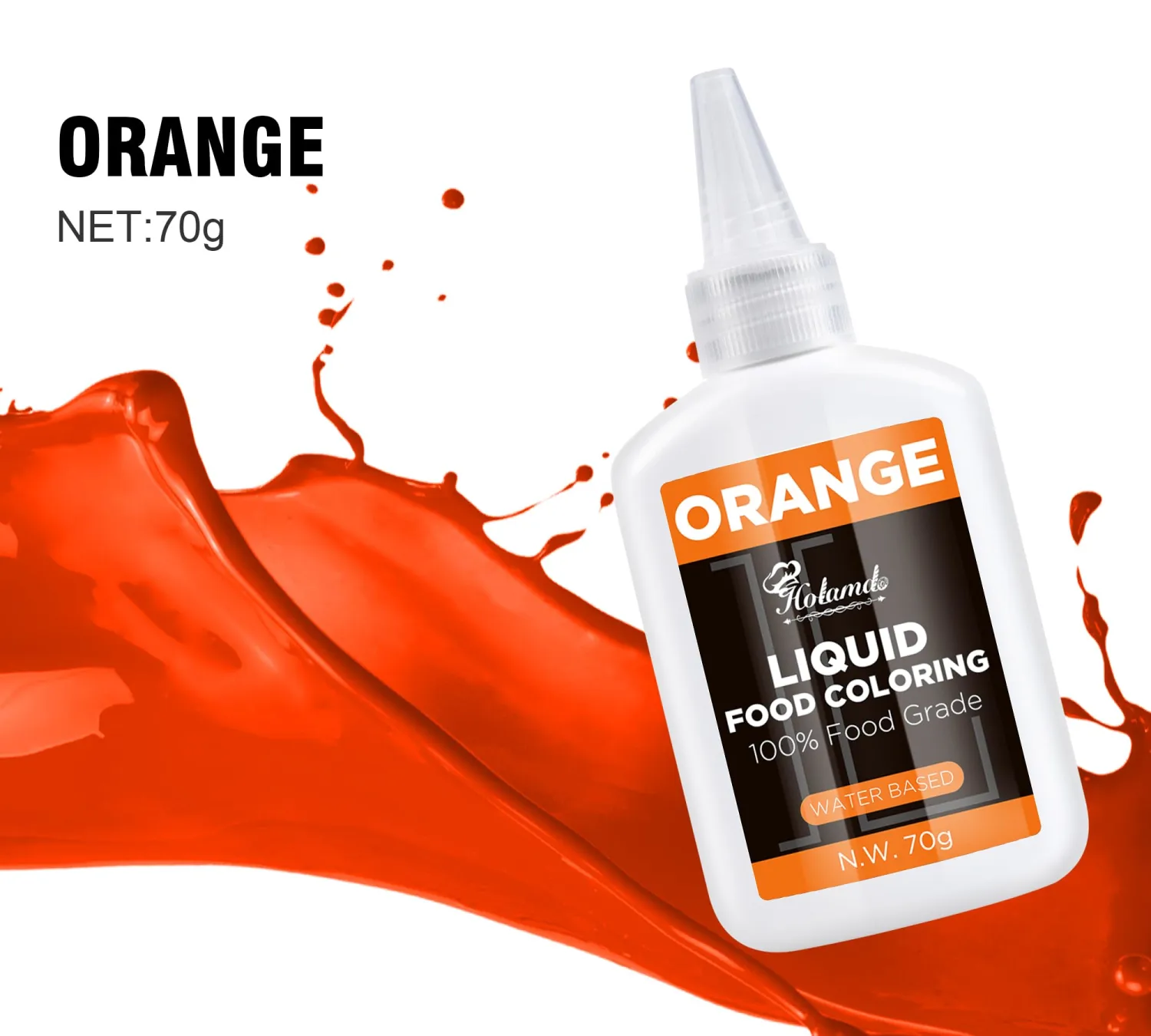 Orange Food Coloring Liquid Set,70mlx3 Bottles Food Grade Vibrant Food Dye