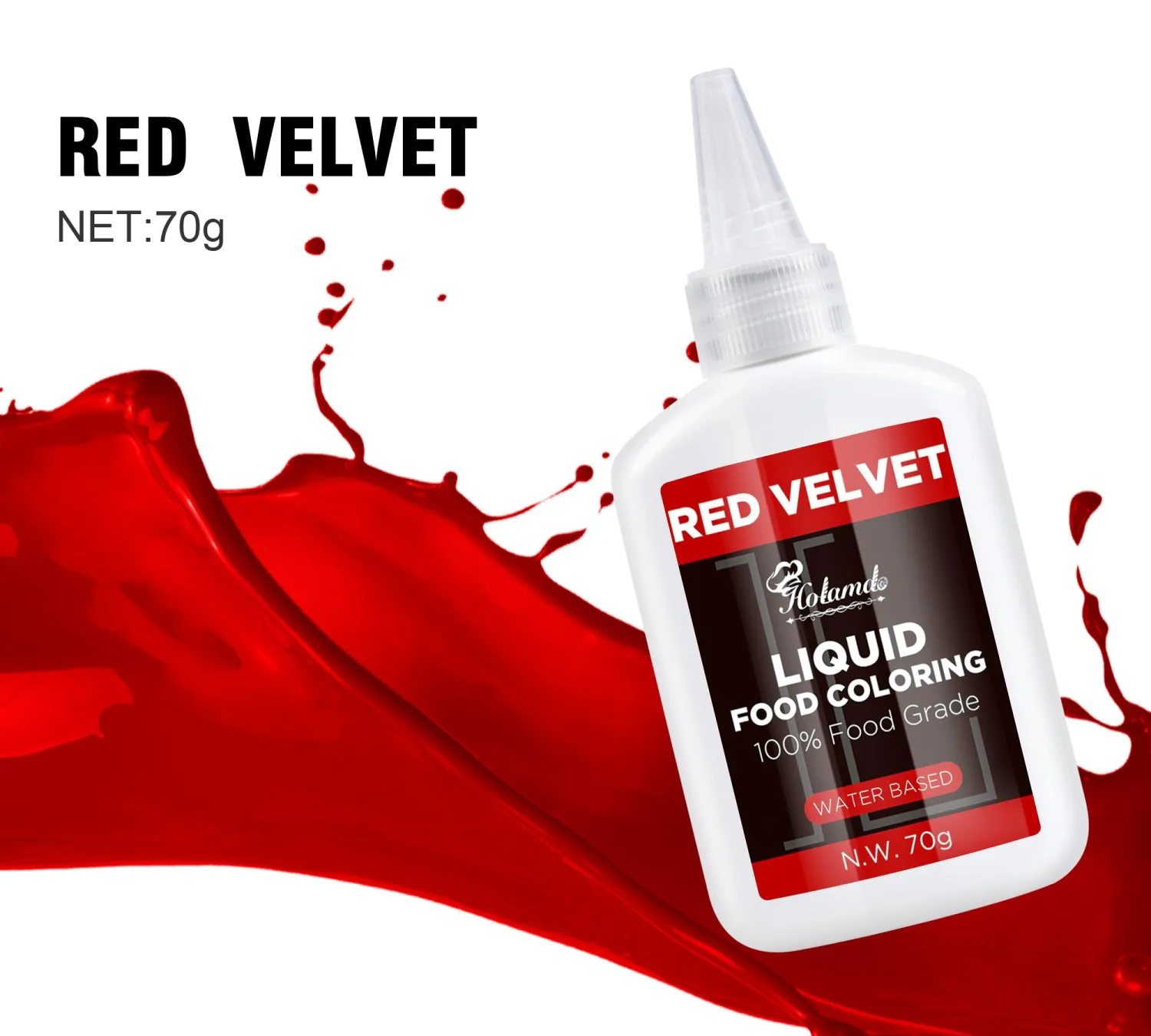 Red Velvet Food Coloring Liquid Set,70mlx3 Food Grade Vibrant Food Dye
