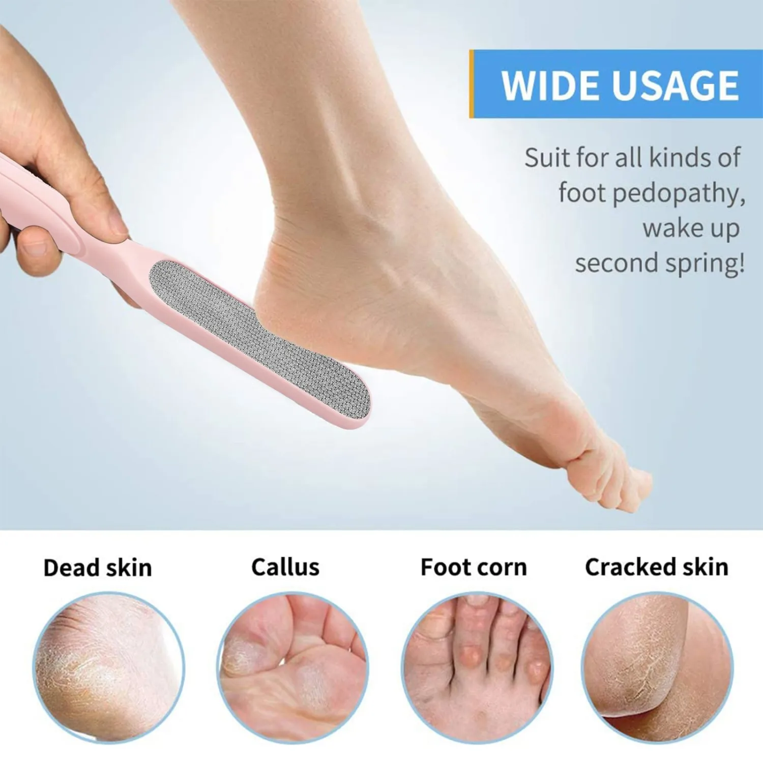 Fu Store 2 Pack Foot Files Callus Remover Foot Rasp Dual Sided Foot File