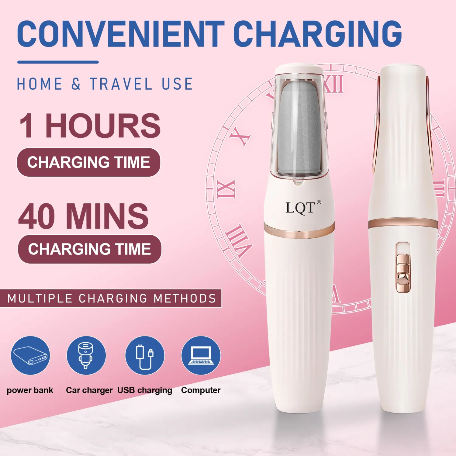 Electric Foot File – Quickly Removes Cracked Heels & Hard Calluses, Rechargeable Pedicure Kit Transforms Rough Feet into Smooth, Sandal-Ready Skin in Minutes