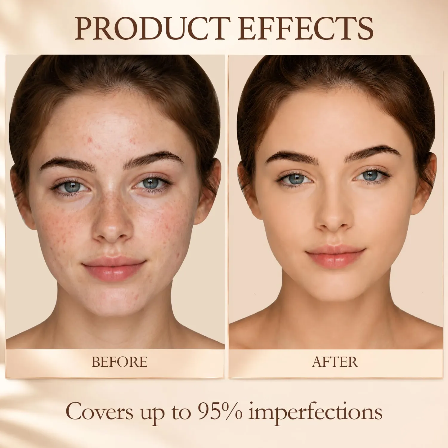 2-in-1 Full Coverage Liquid Foundation + Cream Concealer, Natural Beige