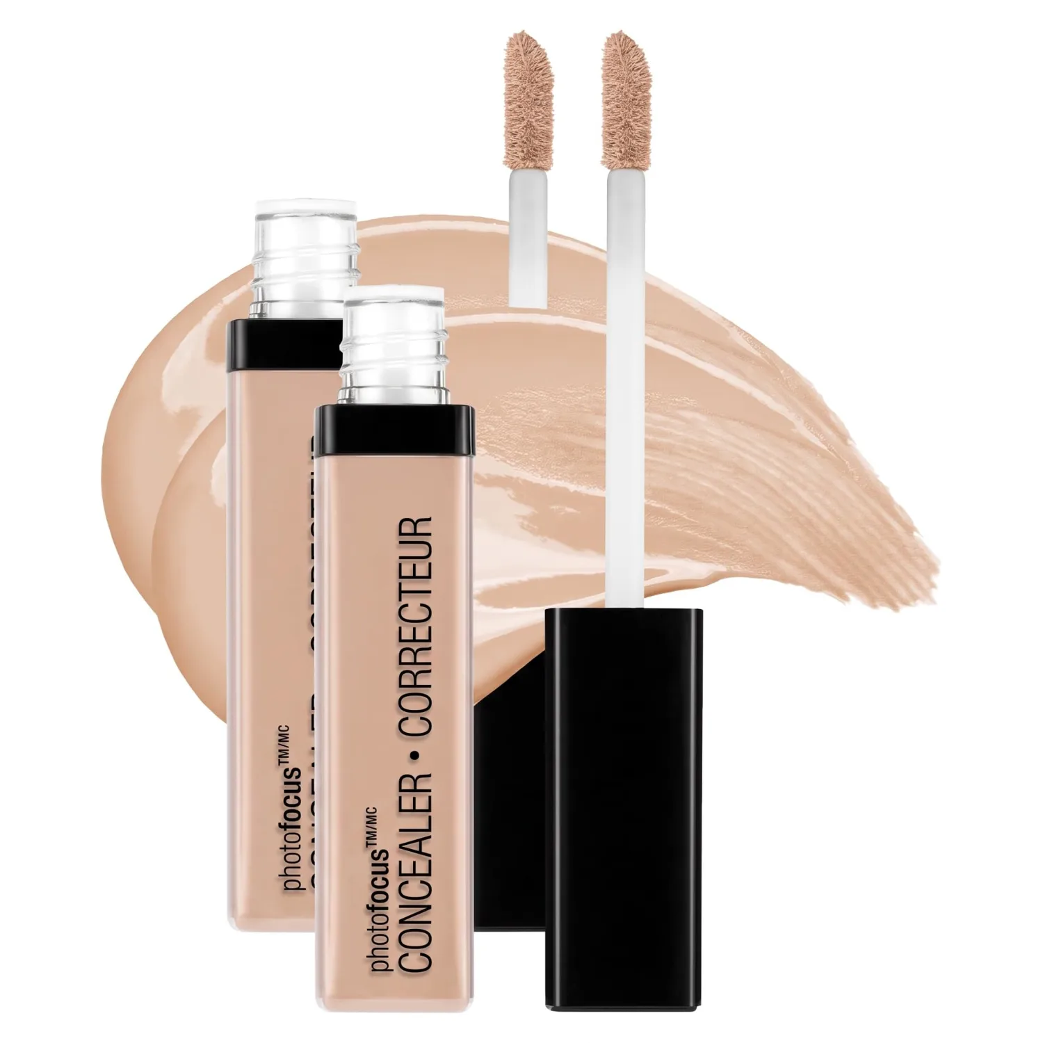 Wet n Wild Photo Focus Concealer, Light Honey, Under Eyes, Makeup, Blemish, Full Coverage, Lightweight (Pack of 2)