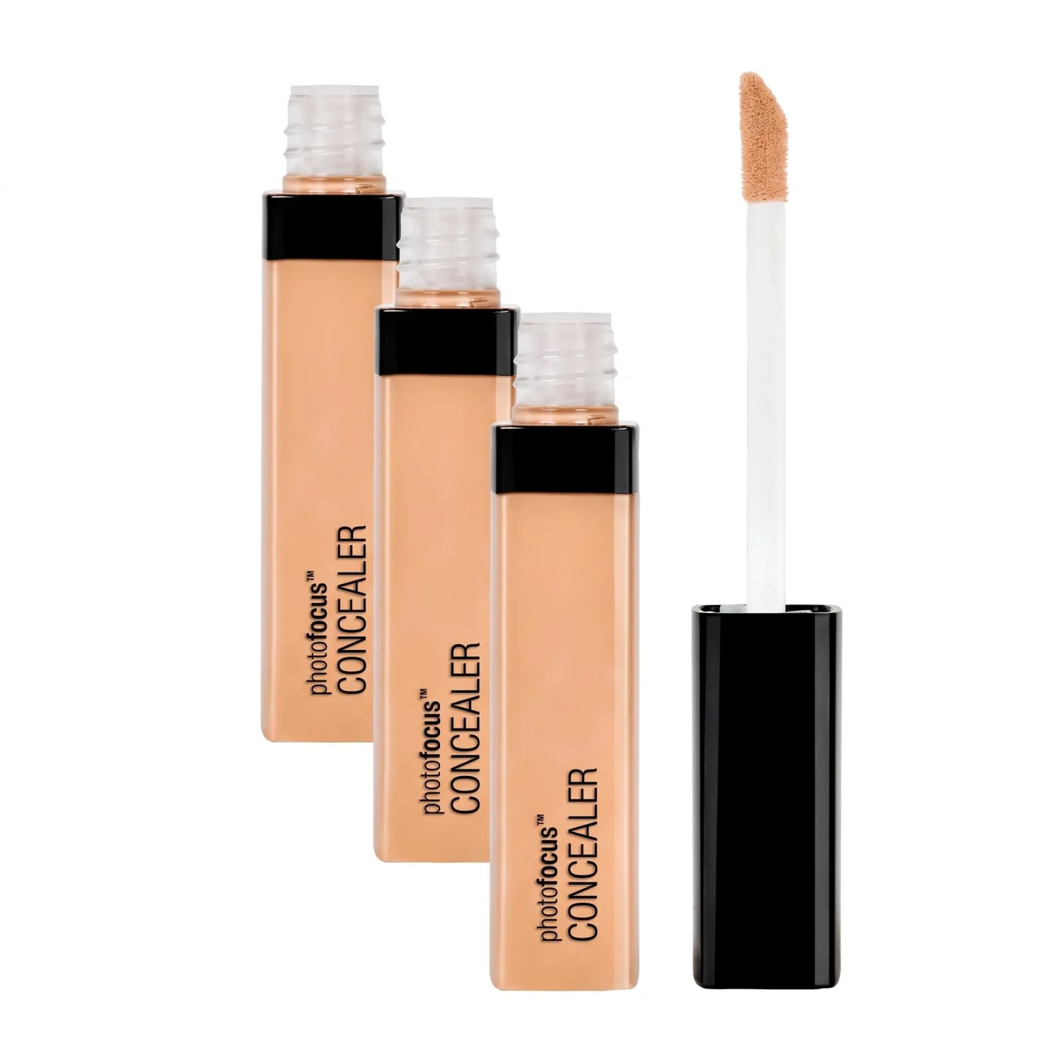 Wet n Wild Photo Focus Concealer, Light/Med Beige, Under Eyes, Makeup, Blemish, Full Coverage, Lightweight (Pack of 3)
