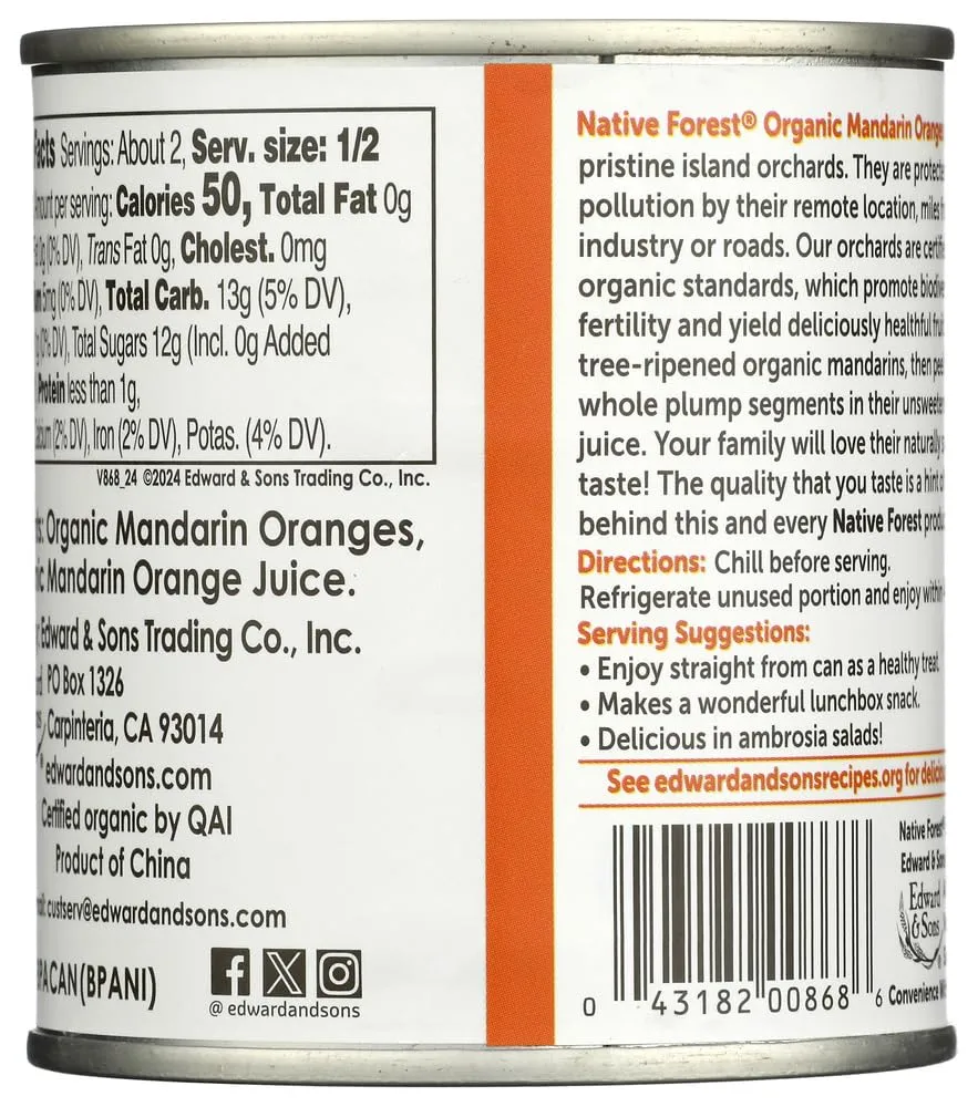 Native Forest Oranges, Mandarin, 10.75 oz