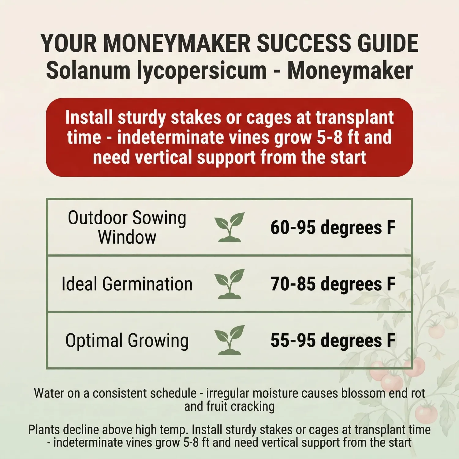 300 Moneymaker Tomato Seeds for Planting - Prolific Indeterminate Heirloom, Non-GMO, USA Grown by RDR Seeds