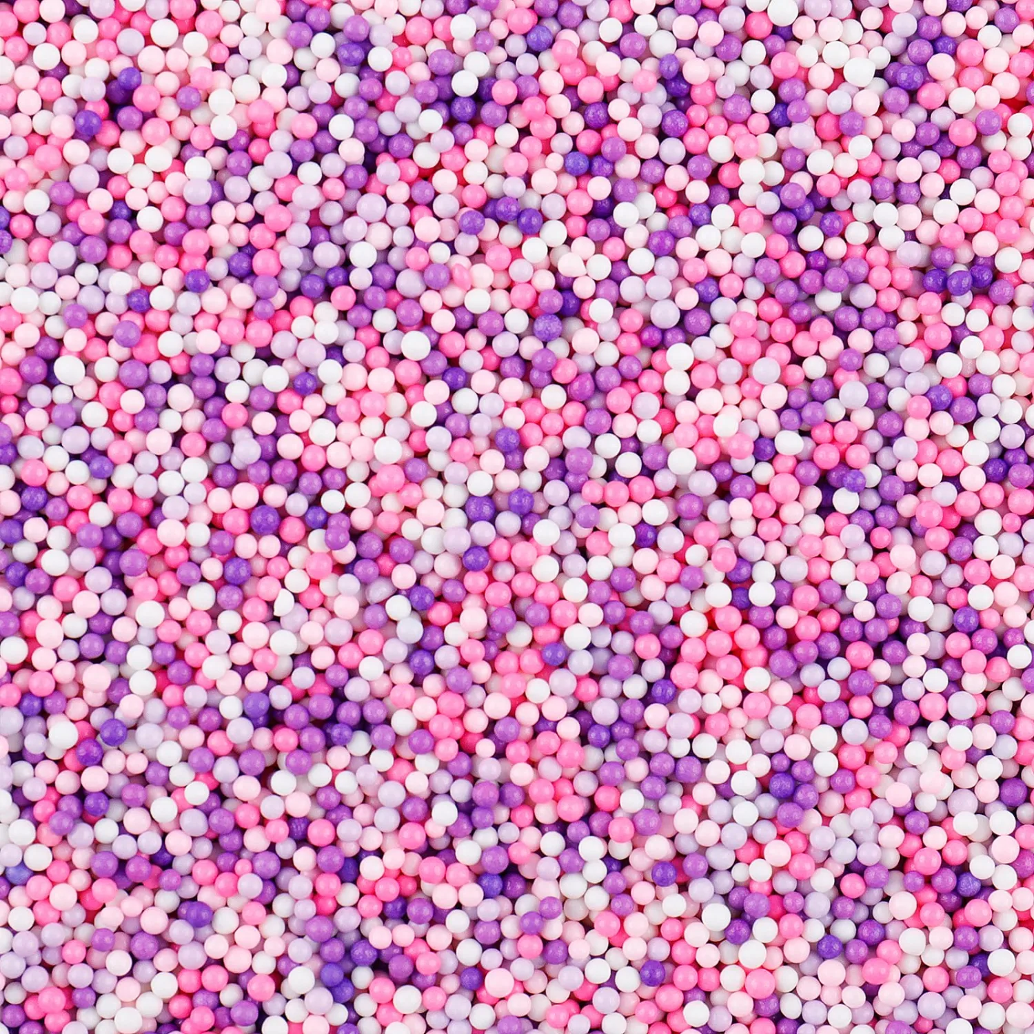 Pink Purple White Nonpareils Sprinkles - 4.6oz Edible 2mm Pearl Sprinkles