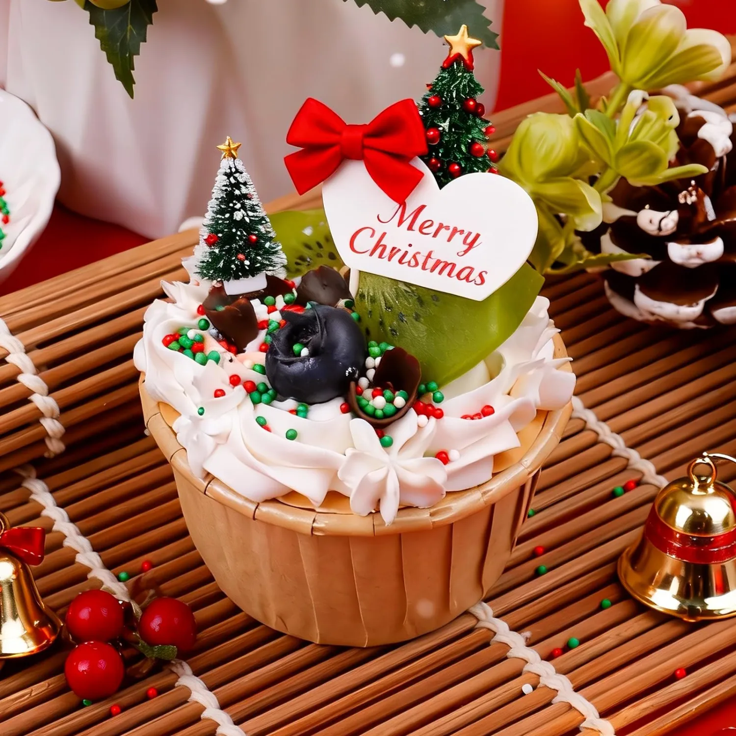 Christmas Nonpareils Sprinkles - 4.6oz Edible 2mm Pearl Sprinkles