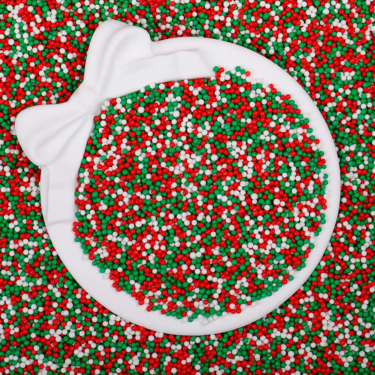 Christmas Nonpareils Sprinkles - 4.6oz Edible 2mm Pearl Sprinkles