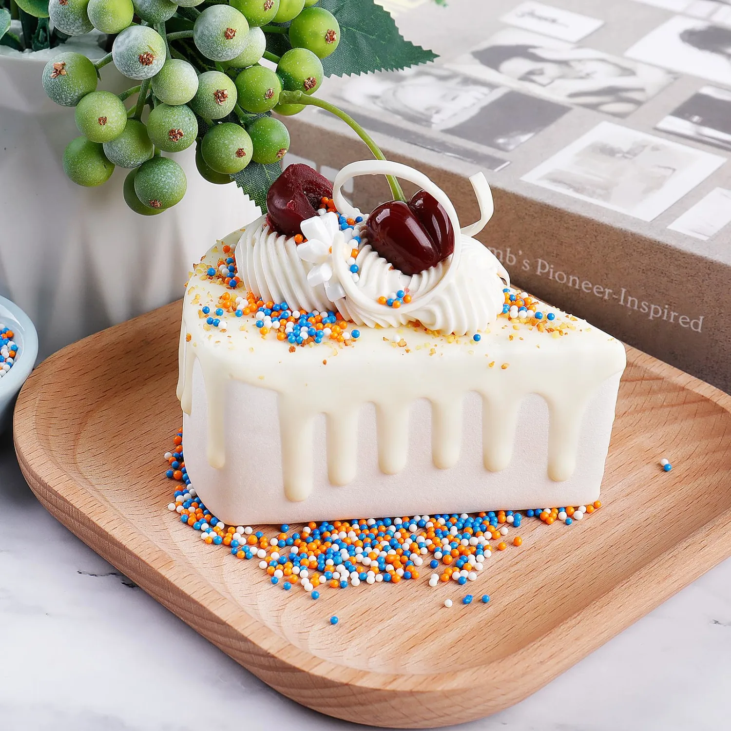 Blue Orange White Nonpareils Sprinkles - 4.6oz Edible 2mm Pearl Sprinkles