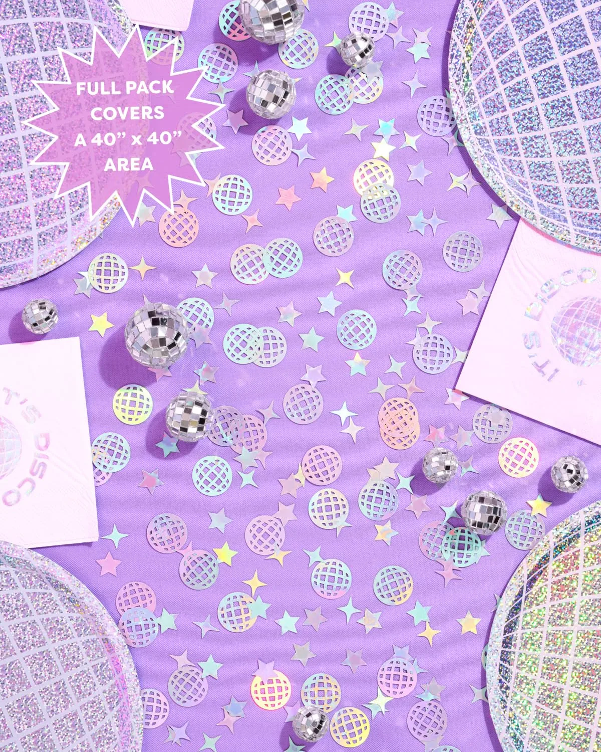 xo, Fetti 200pc Disco Ball Foil Confetti | Bachelorette Party Table Decor