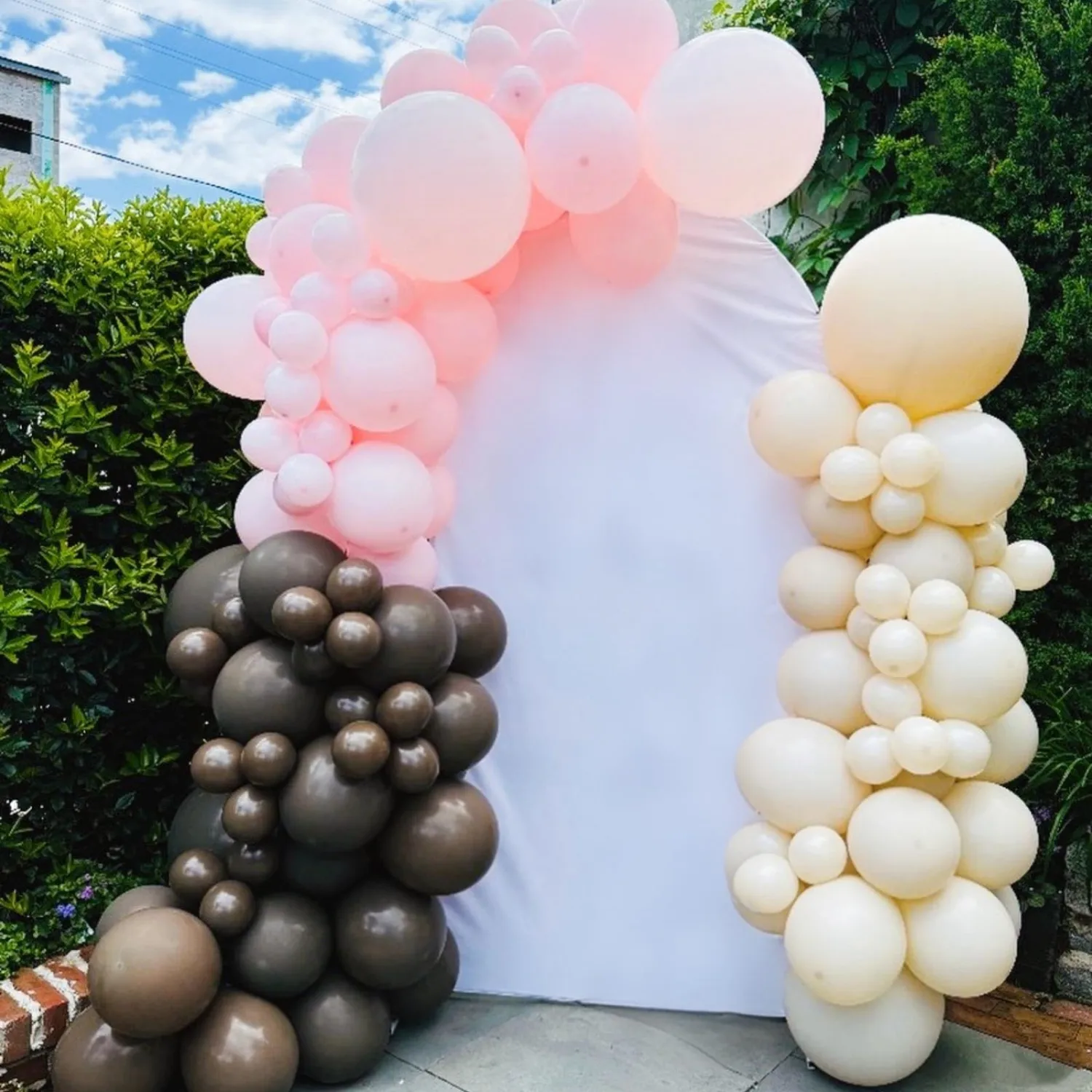 Pink Brown Balloons Coffee Brown Beige Balloon Bear Birthday Baby Shower