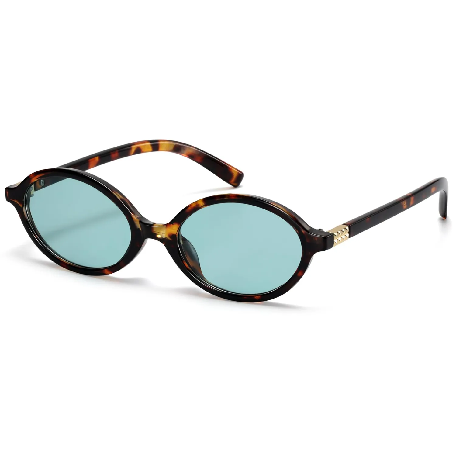 ViewJoy Retro Oval Sunglasses for Women Vintage 90s Y2K Trendy Sun Glasses