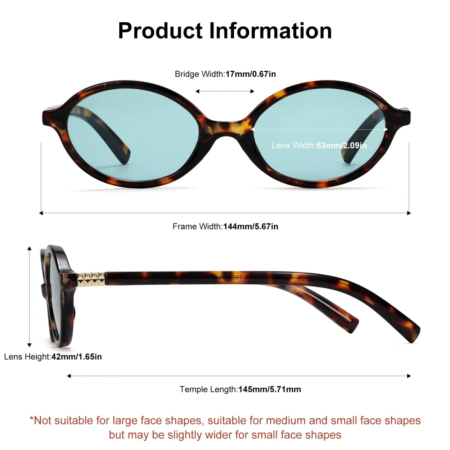 ViewJoy Retro Oval Sunglasses for Women Vintage 90s Y2K Trendy Sun Glasses