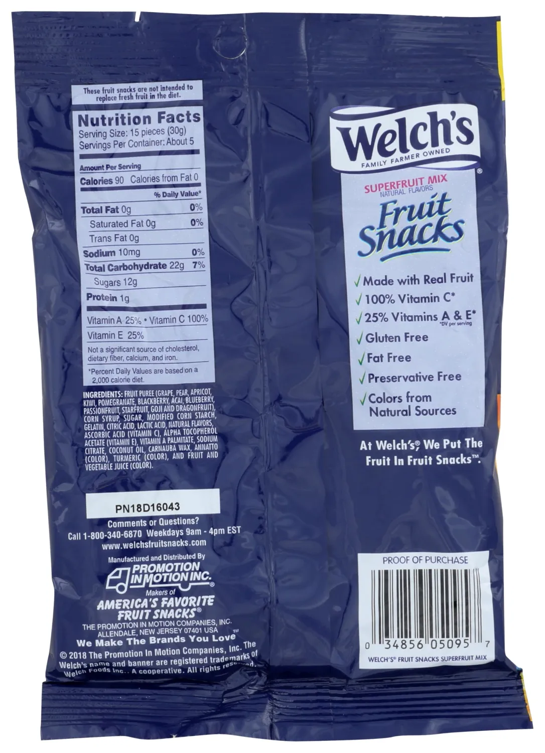 Welchs, Welchs Fruit Snacks Superfruit, 5 Ounce