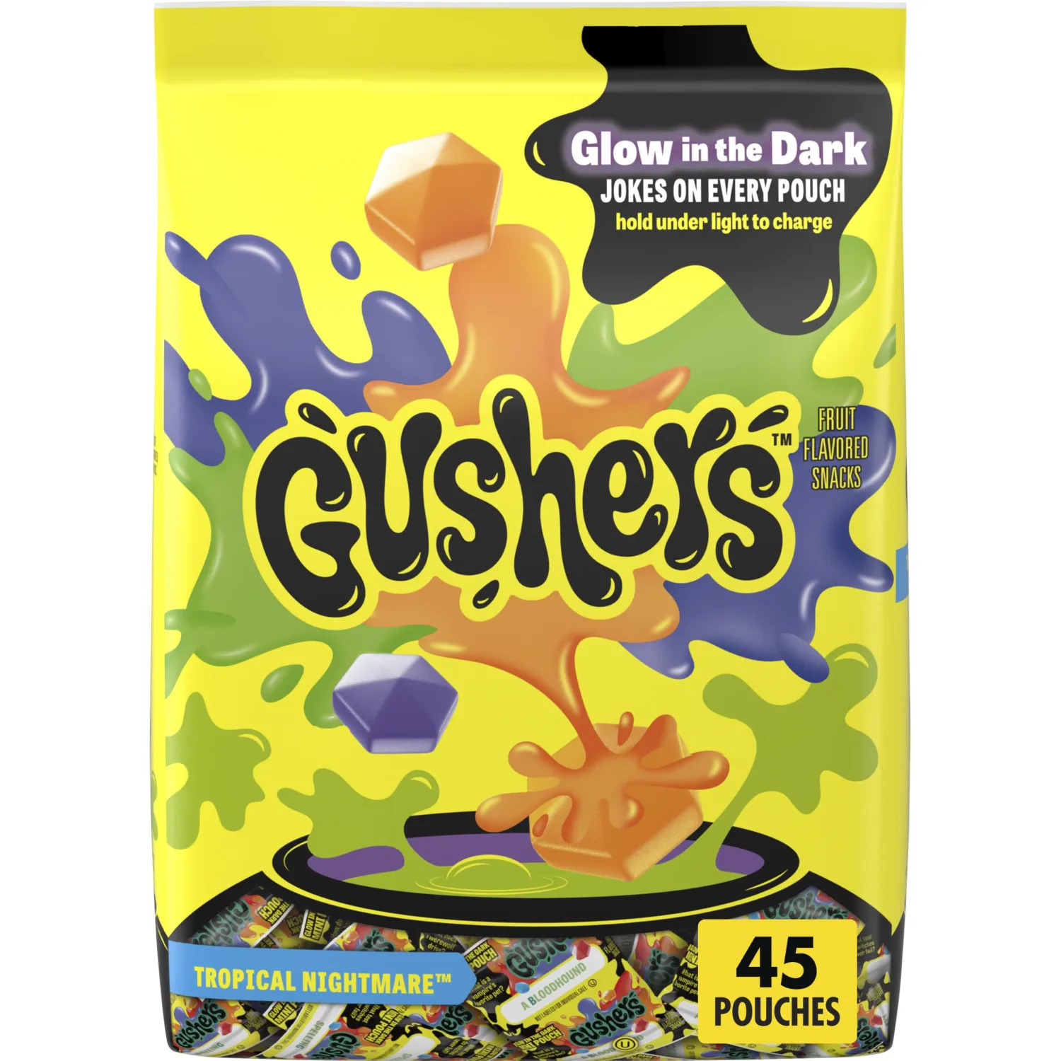Gushers Tropical Nightmare Fruit Snacks, Halloween, 45 ct, 19.8 oz