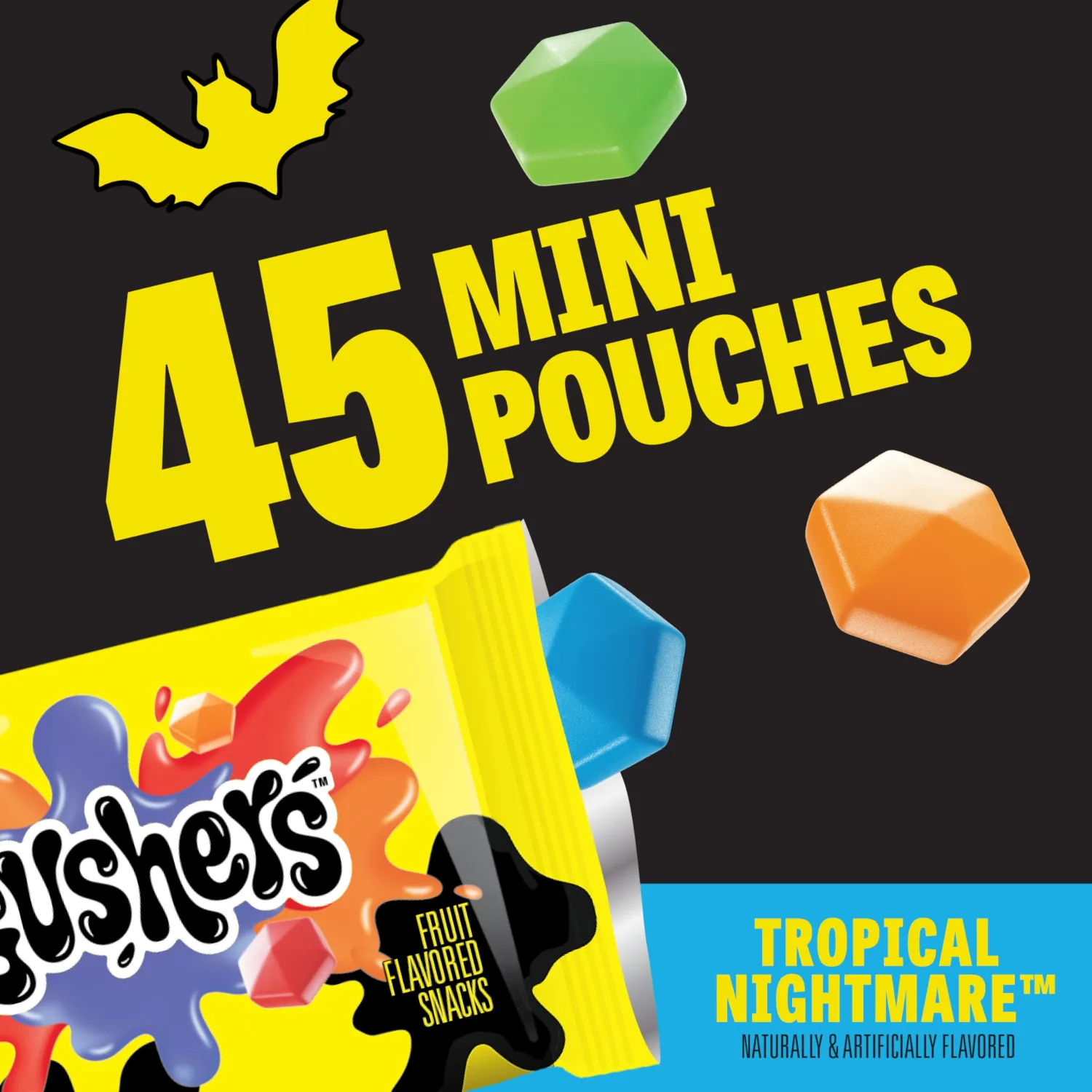 Gushers Tropical Nightmare Fruit Snacks, Halloween, 45 ct, 19.8 oz