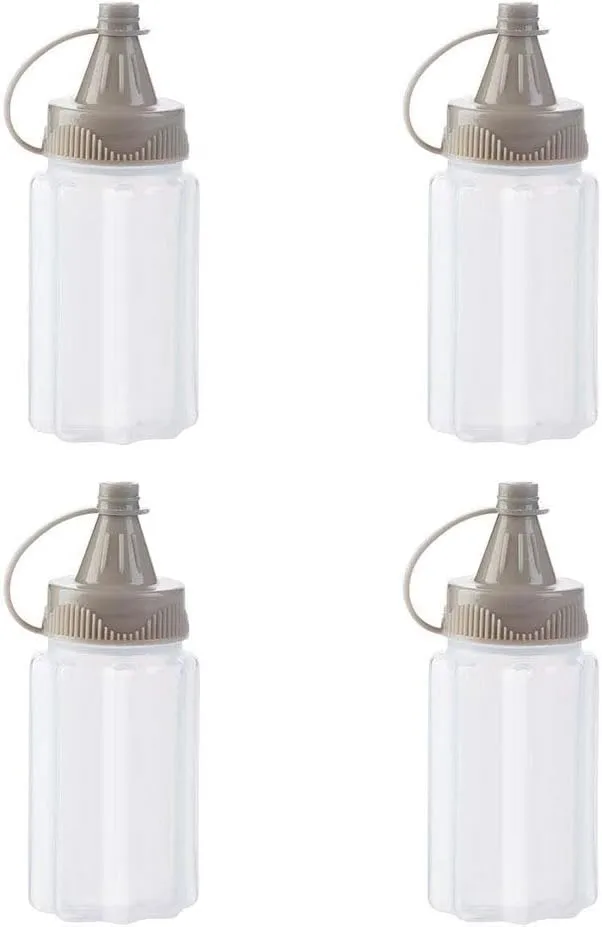 4pcs Mini Jam Squeeze Bottle Jar with Lid