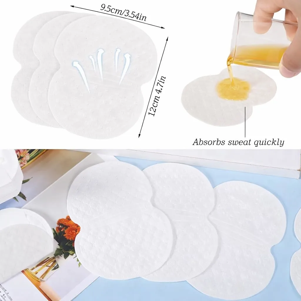 BESARME 50 Pcs Armpit Sweat Pads Disposable Underarm Sweat Pads