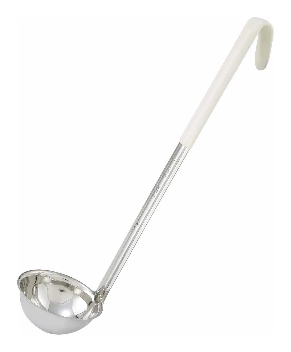 Winco Stainless Steel Ladle with Ivory Handle, 3-Ounce