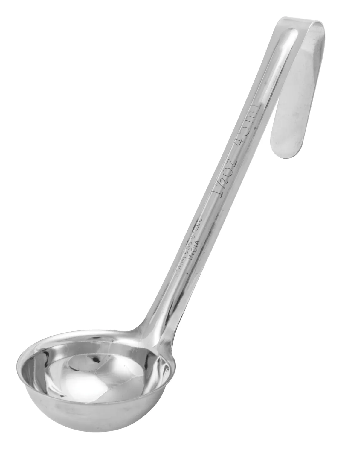 Winco 1.5 oz Red One Piece Stainless Steel Ladle