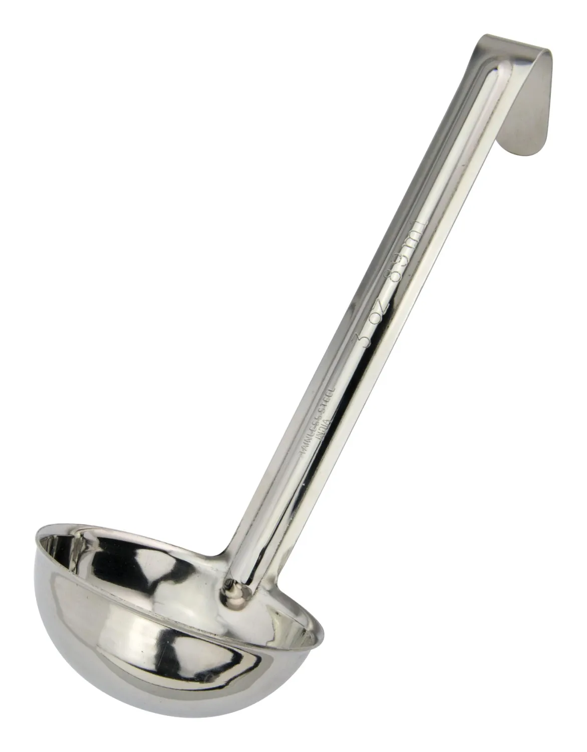 Winco 3 oz Red One Piece Stainless Steel Ladle