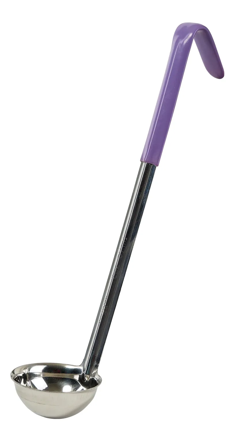 Winco 2 oz Red Stainless Steel Ladle