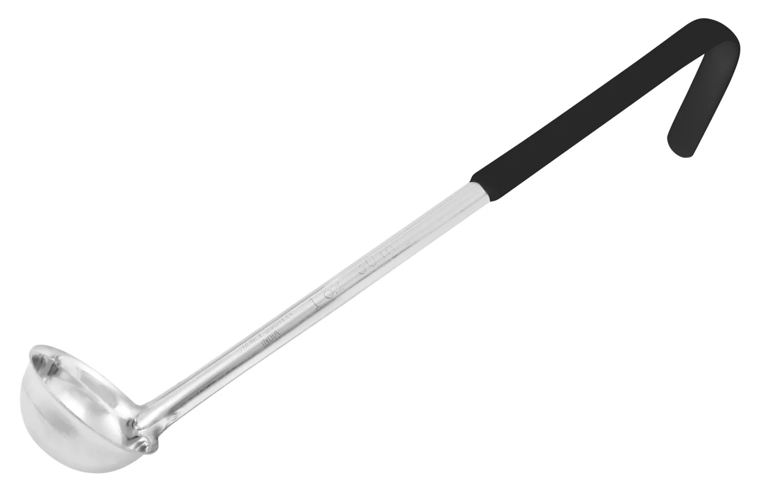 Winco 2 oz Red Prime One Piece Stainless Steel Ladle
