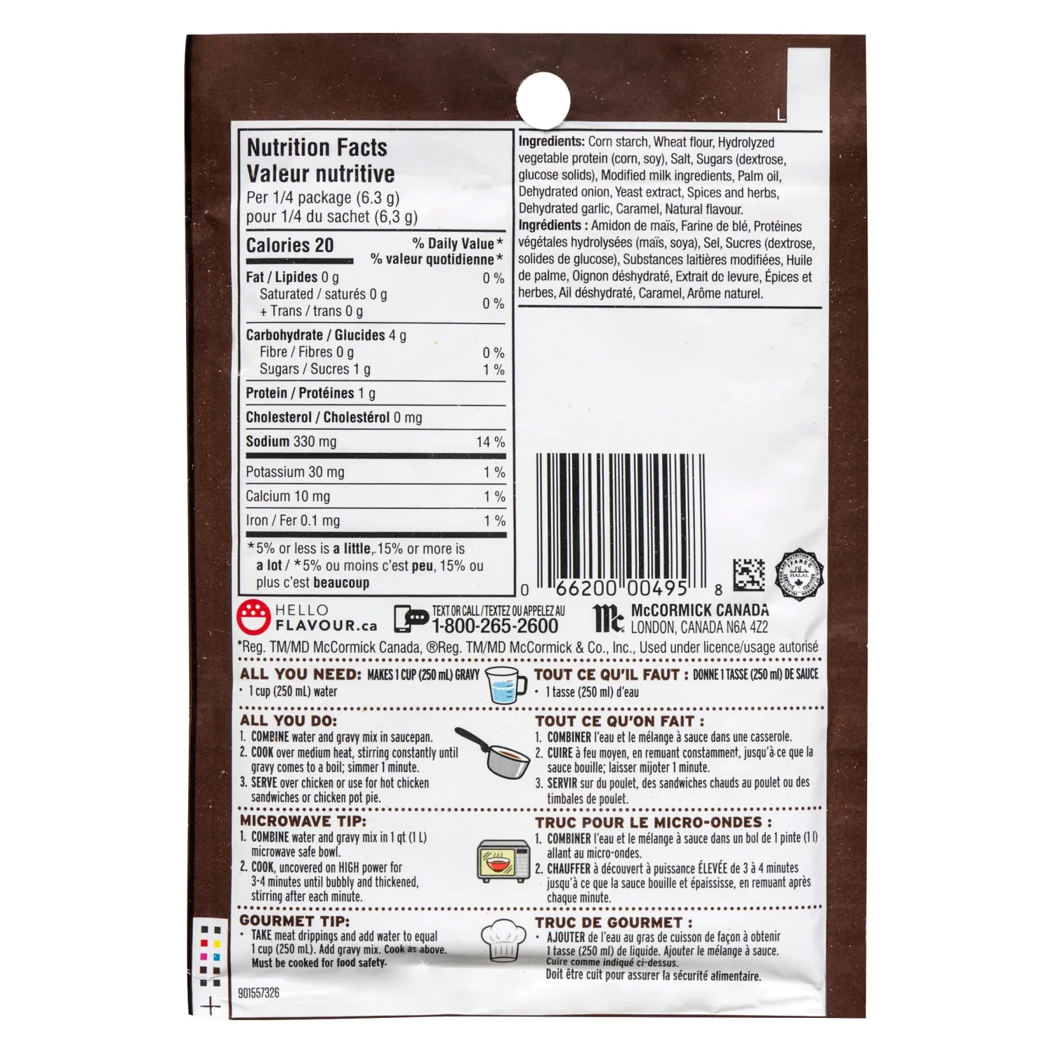 Club House Chicken Gravy Mix, 25g/1oz., (Imported from Canada)