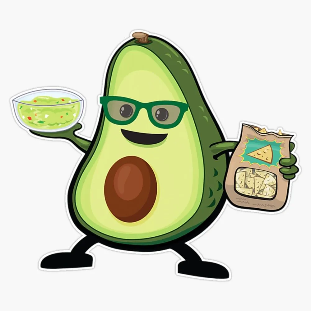 Avocado Match Tacos & Guacamole Dip Funny Gift Bumper Sticker Vinyl Decal 5"