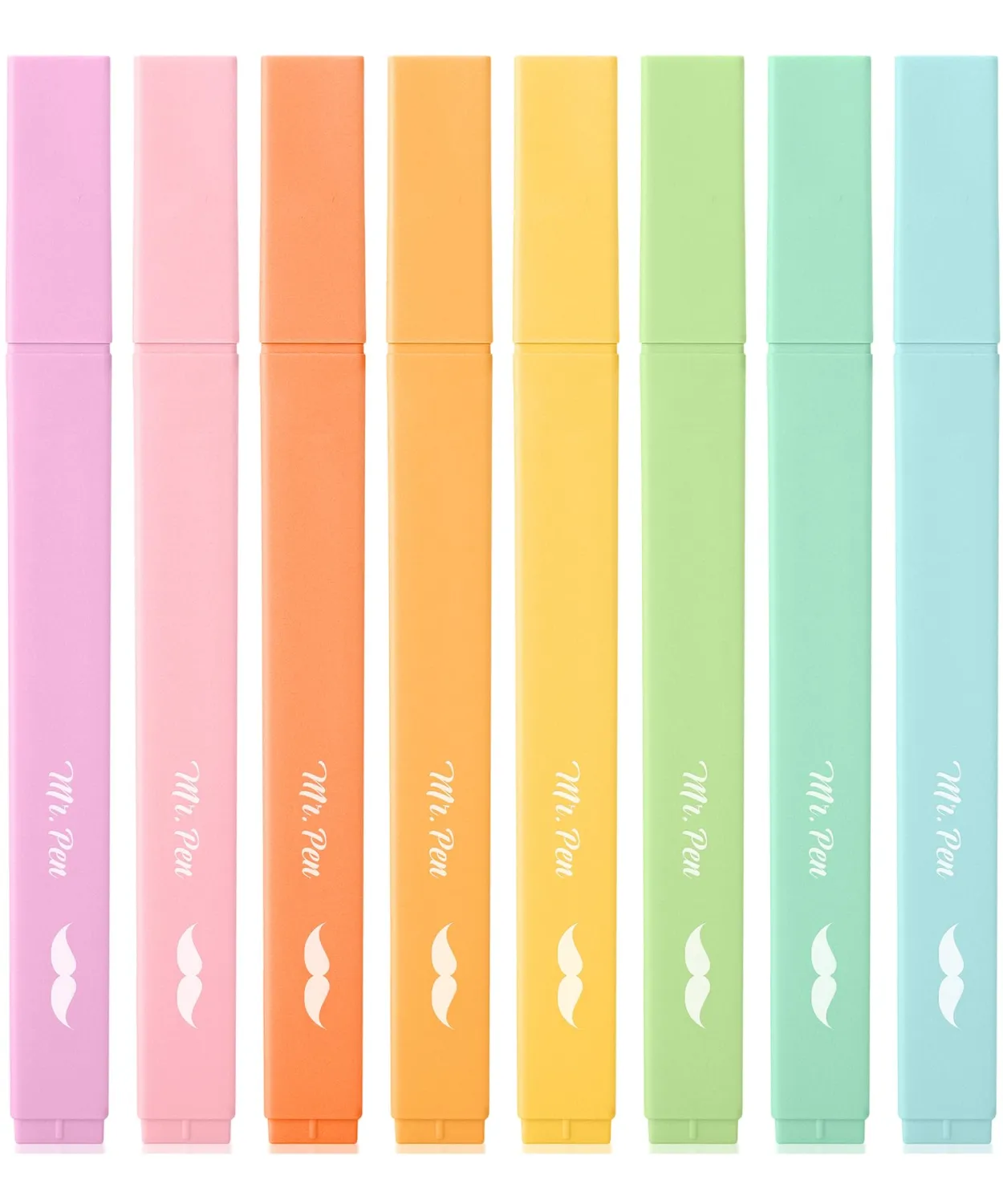 Mr. Pen- Aesthetic Highlighters, 8 pcs, Chisel Tip, Summer Colors | Cute Highlighter Assorted Colors, Bible Highlighters and Pens No Bleed Highlighter for Bible Pages No Bleed